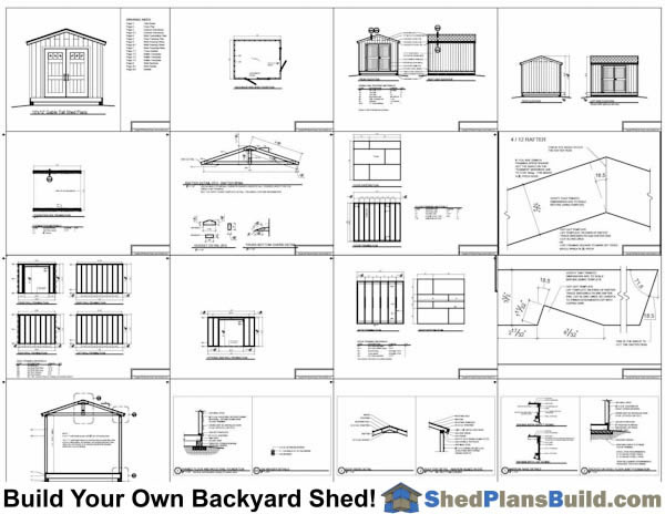 10x12 Backyard Tall Shed Plans Example: