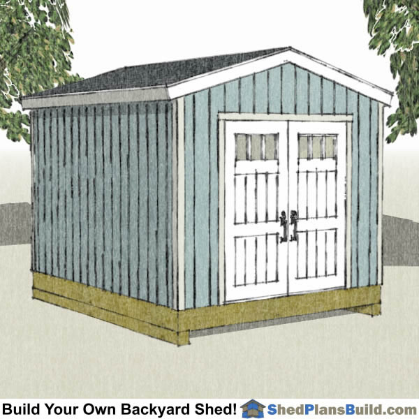 10x12 backyard shed with factory door