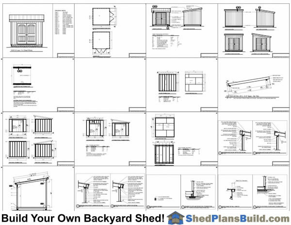 10x10 Lean To Shed Plans Example: