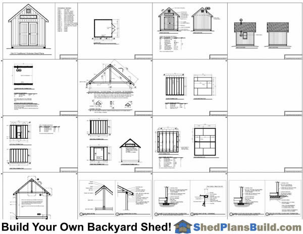 10x10 Garden Shed Plans Example: