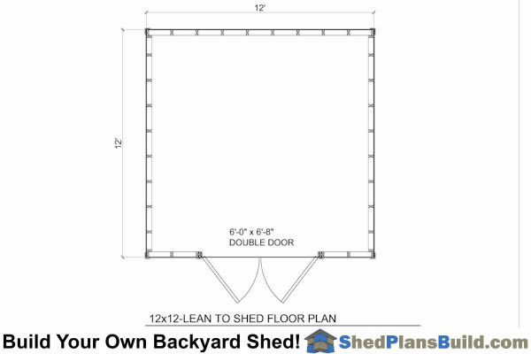 12x12 Lean To Shed Floor Plan
