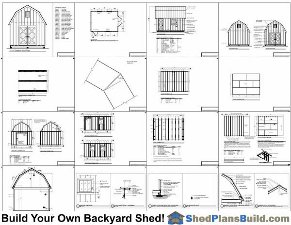 12x20 Garden Shed Plans Example: