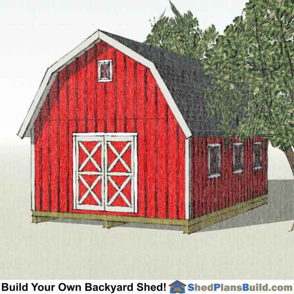 12x16 gambrel shed plans small barn shed