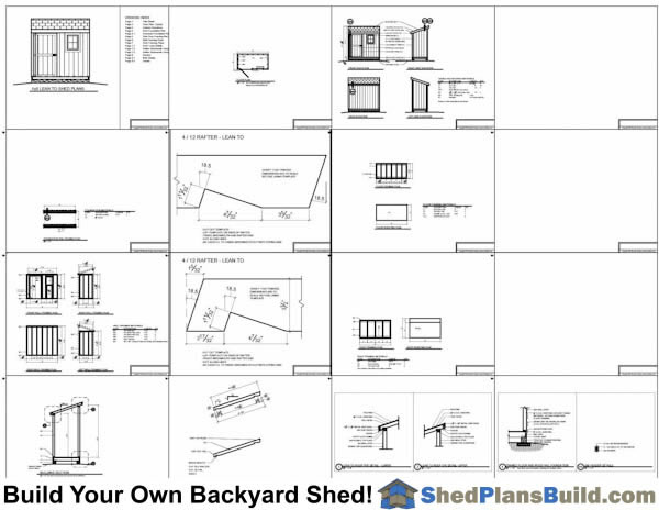 4x8 Lean To Shed Plans with window Example