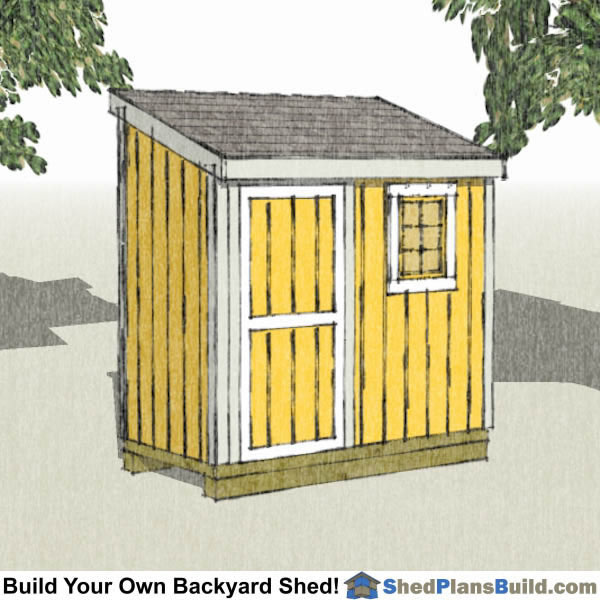 4x8 lean to shed plans with window