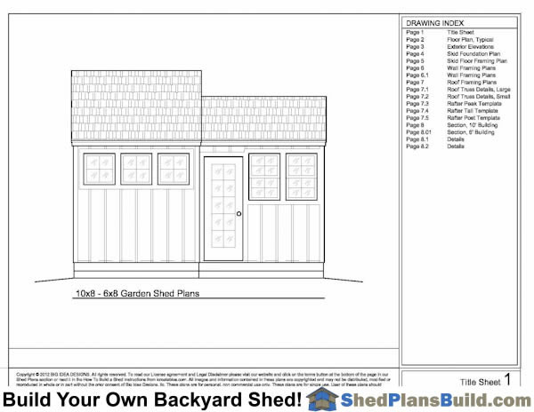 Shed Plans Title Sheet 