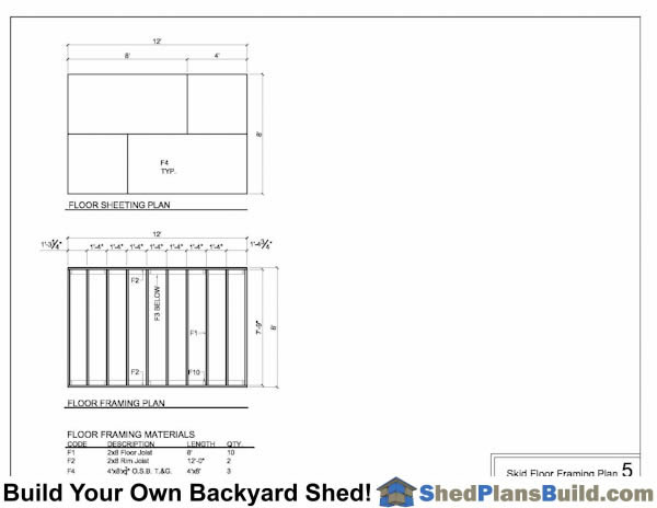 Shed Floor Framing Plans