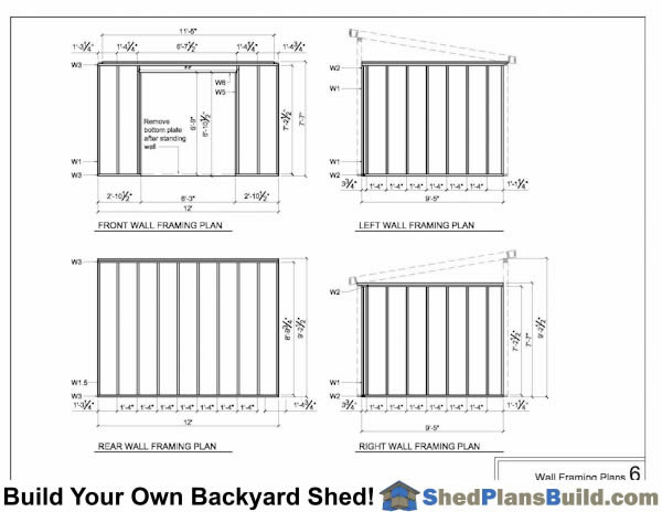 Wall Framing Plans For Shed