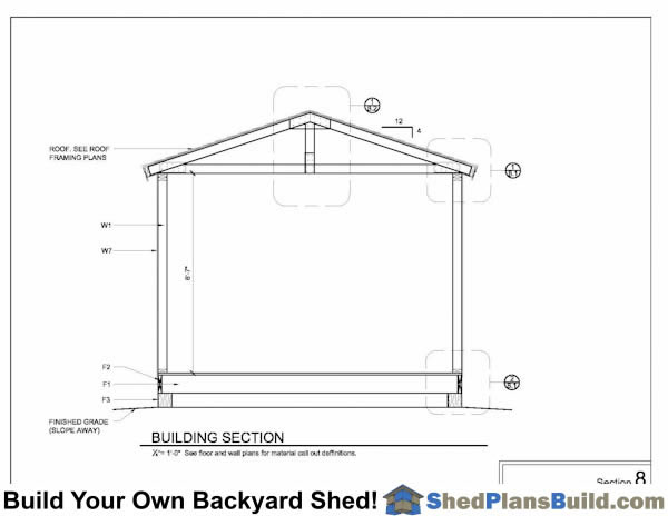 Building Section For Storage Shed Plans