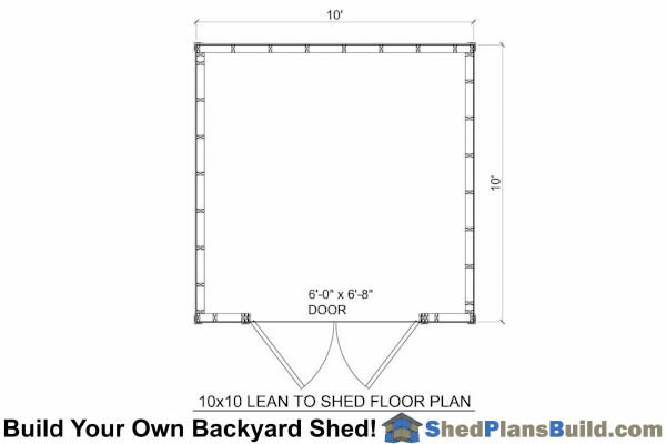 10x10 lean to shed plans start building now