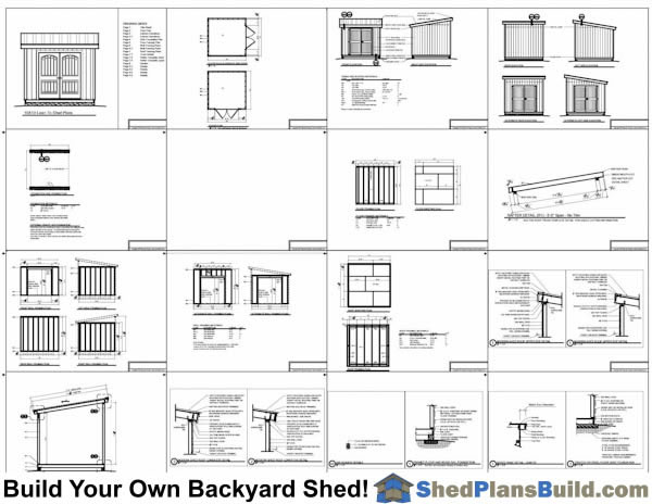 10x10 lean to shed plans start building now