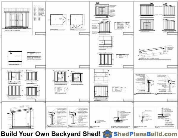 8x12 Lean To Shed Plans Example: