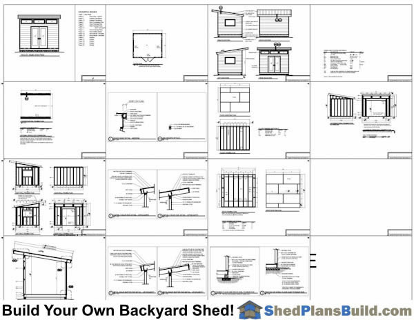 10x12 Modern Shed Plans Bulid A Modern Studio Shed