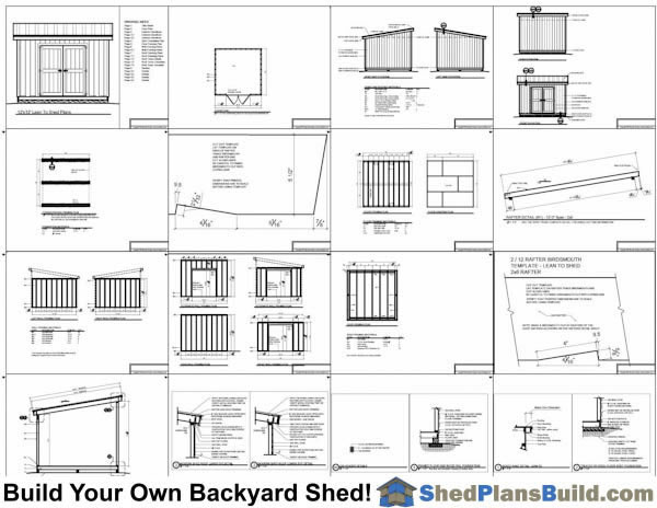12x12 lean to shed plans - start building your shed today!