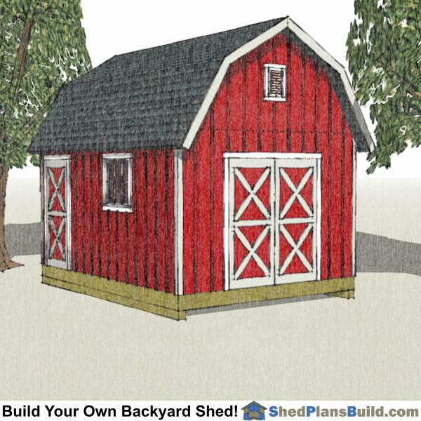 12x16 Gambrel Shed Plans 