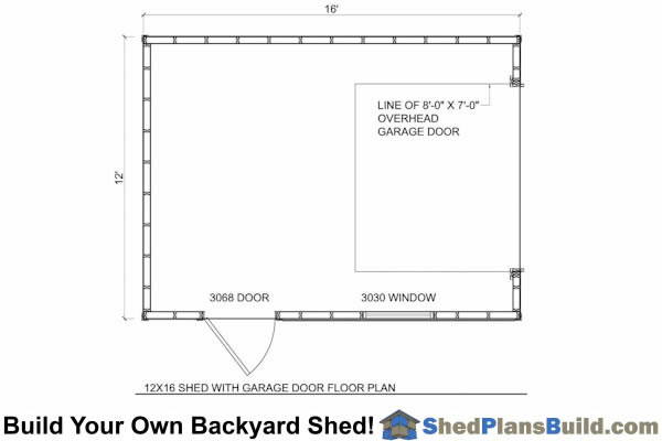 12x16 Garage Storage Shed Plans