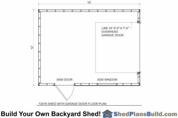 12x16 garage storage shed plans