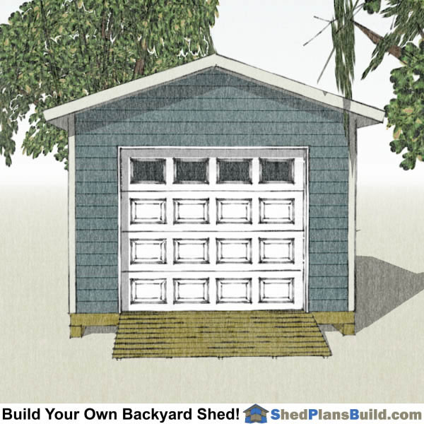 12x16 Garage Storage Shed Plans