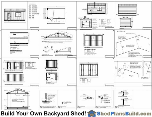 12x20 Garage Door Storage Shed Plans