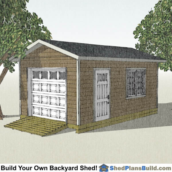 12x20 garage door storage shed plans