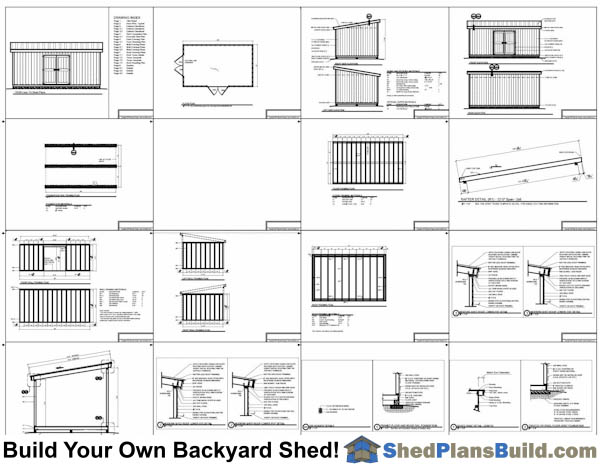 12x20 lean to shed roof plans myoutdoorplans free
