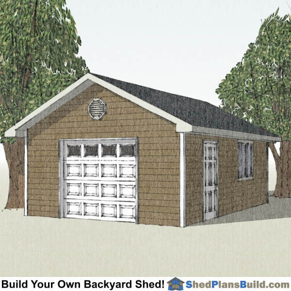 16x24 garage door storage shed plans