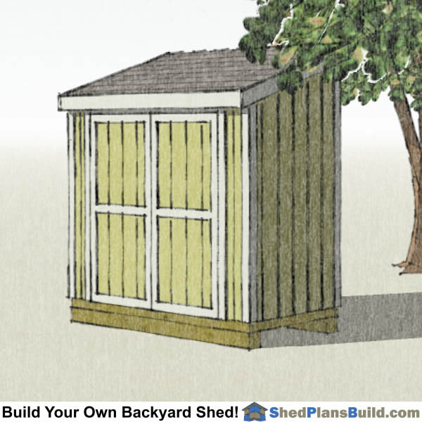 lean to shed plans - 4x8 - step-by-step plans - construct101