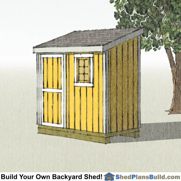 4x8 lean to shed plans with window