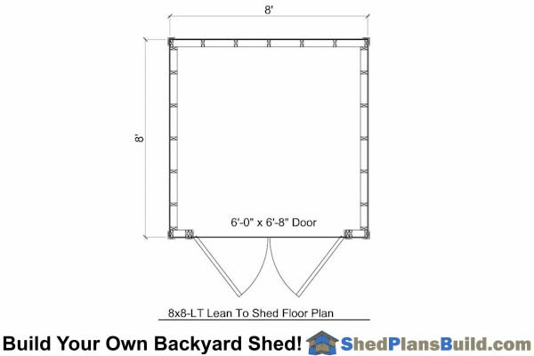 8x8 Lean To Shed Plans | Build A Lean To Shed