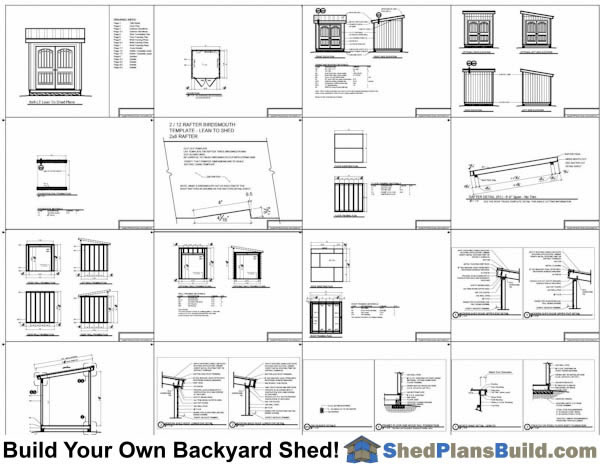 8x8 lean to shed plans build a lean to shed